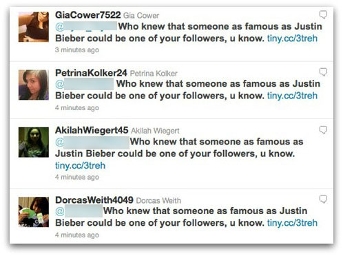 Who knew that someone as famous as Justin Bieber could be one of your followers, u know