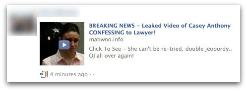Casey Anthony confesses to lawyer in leaked video. Facebook scam