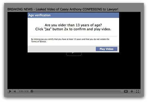 Casey Anthony confesses to lawyer in leaked video. Facebook scam