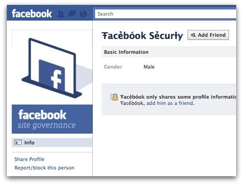 Not the real Facebook Security
