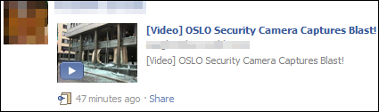 Facebook scam on Oslo bombing