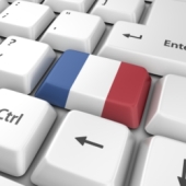 French flag and keyboard