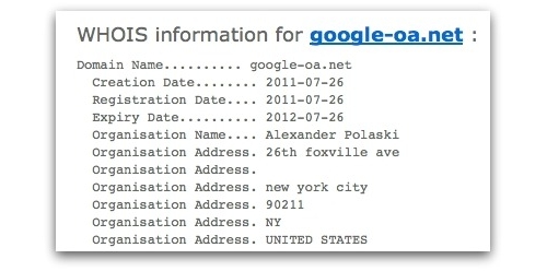 Whois information for google-oa.net