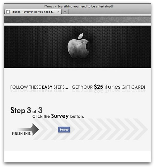 Apple iTunes Giftcard scam