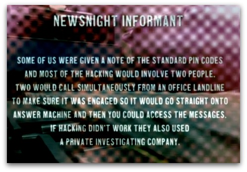 Newsnight alleges Sunday Mirror phone hacking