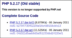PHP 5.2.17 not supported