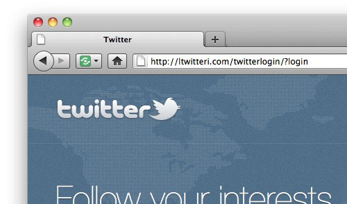 Twitter phishing page url