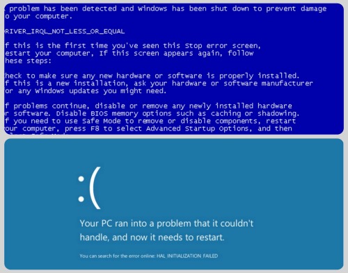 Blue screen of death - is this progress?
