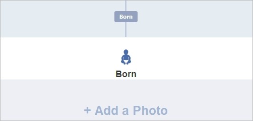 Add a picture from when you were born