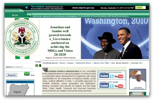 Nigerian government website