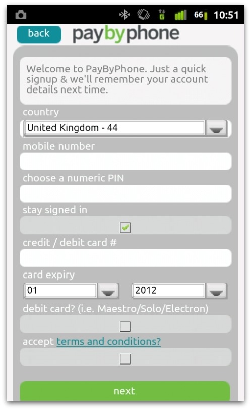Enter your credit card details