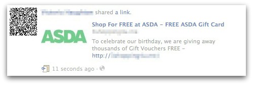 Shop for free at ASDA Facebook scam