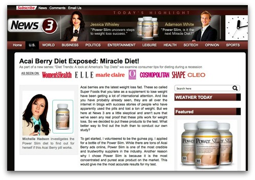 Acai Berry diet website