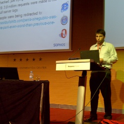 Onur Komili presenting at Virus Bulletin 2011