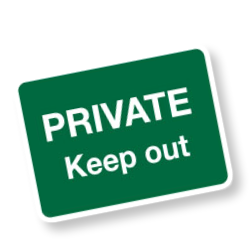 Private sign