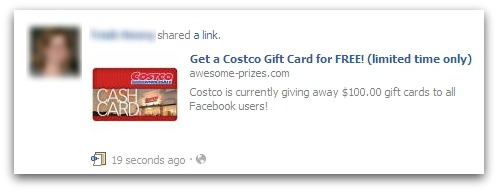 CostCo Facebook scam