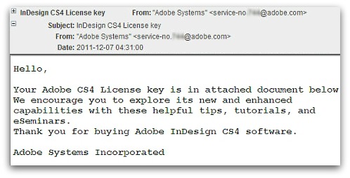 Adobe InDesign malicious email