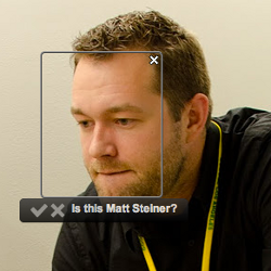 Google's Matt Steiner demonstrating Find My Face