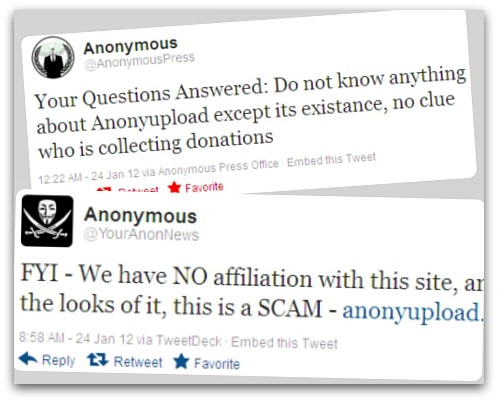 Anonymous tweets about Anonyupload