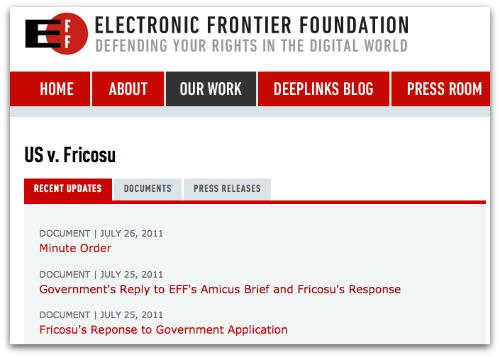 EFF.org  US v.fricosu screengrab