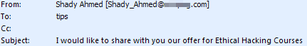 Shady Ahmed spam