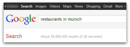 Googling restaurants