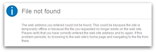 Website not found