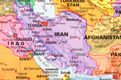 map of Iran from istockphoto.com
