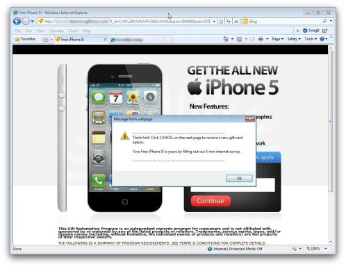 iPhone 5 scam