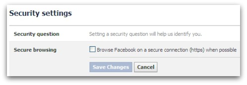 Facebook https setting - disabled by default