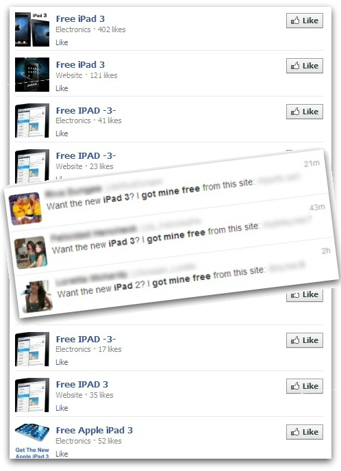 Can you really get a free iPad 3 via Facebook or Twitter?