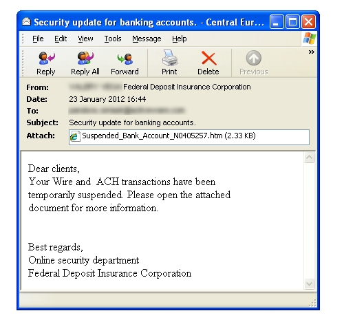 Malicious email in Outlook Express