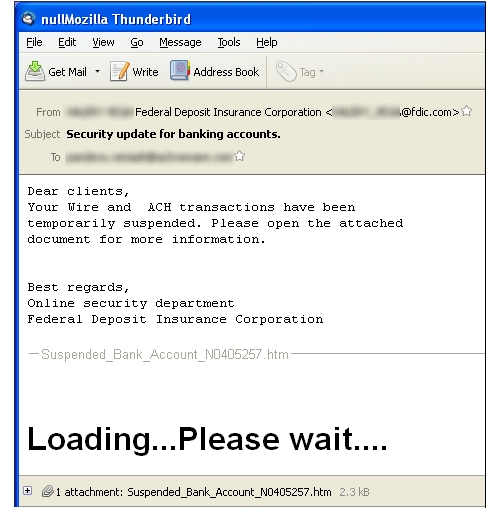 Malicious email in Thunderbird