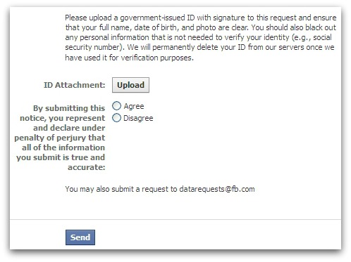 Facebook requests government ID