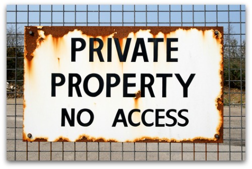 Private property sign