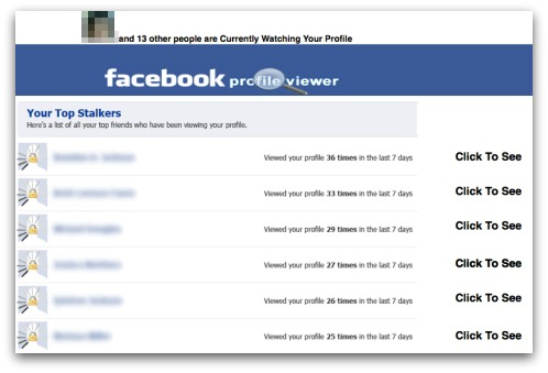 Facebook Profile Viewer rogue application