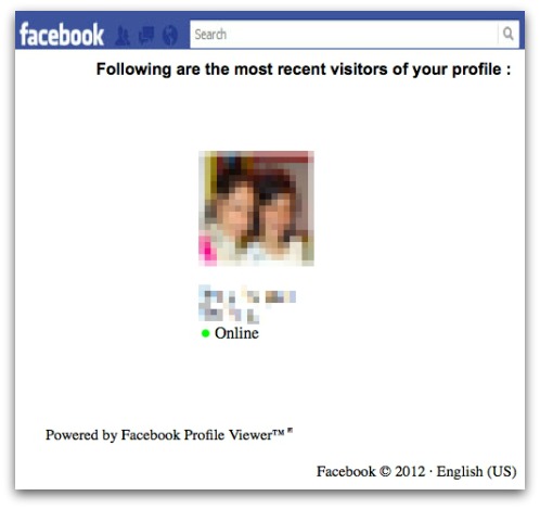 Facebook Profile Viewer rogue application