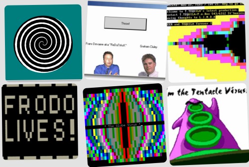 Collage of old visual viruses