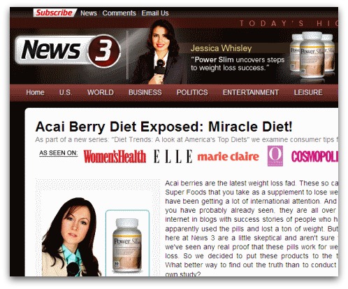 Acai Berry diet website