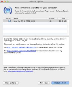 Apple update to Java 6 update 31