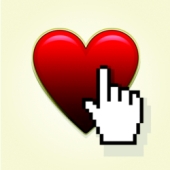 Cursor on heart. Image courtesy of Shutterstock