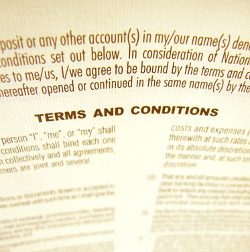 Terms and Conditions image courtesy of Shutterstock