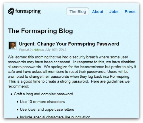 Formspring blog