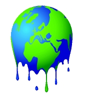 Melting earth. Image from Shutterstock