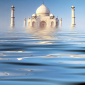 Flooded Taj Mahal