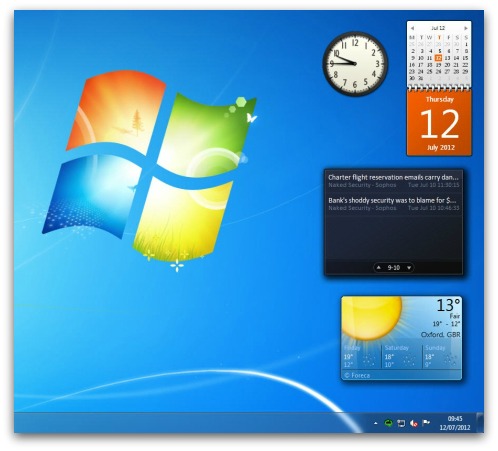 Windows 7 Sidebar gadgets