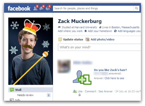 Example of a Fake Facebook account