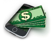 Mobile phone money. Image from Shutterstock
