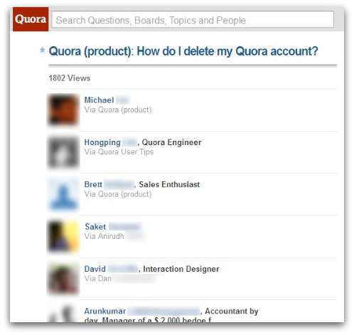 1800+ users have viewed how to delete their Quora account