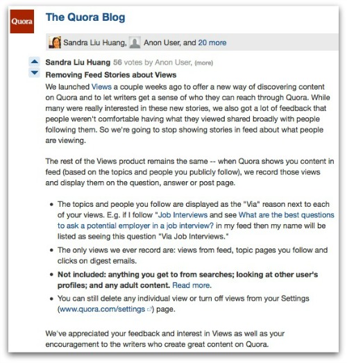 blog post on quora.com